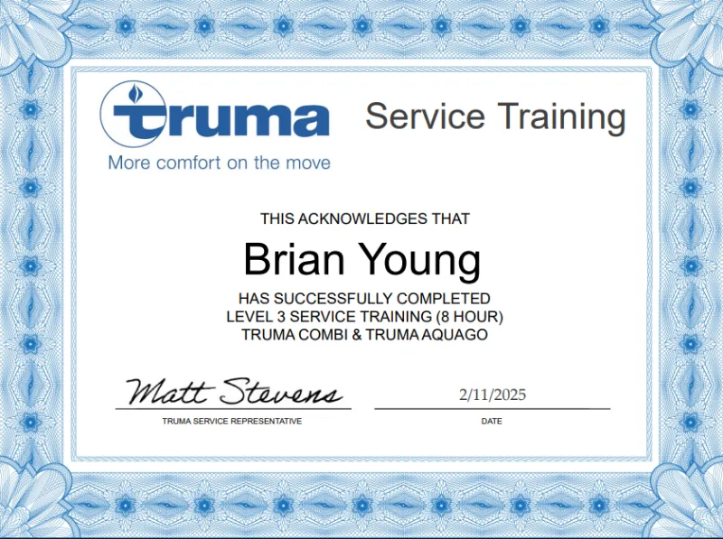 Truma Certificate